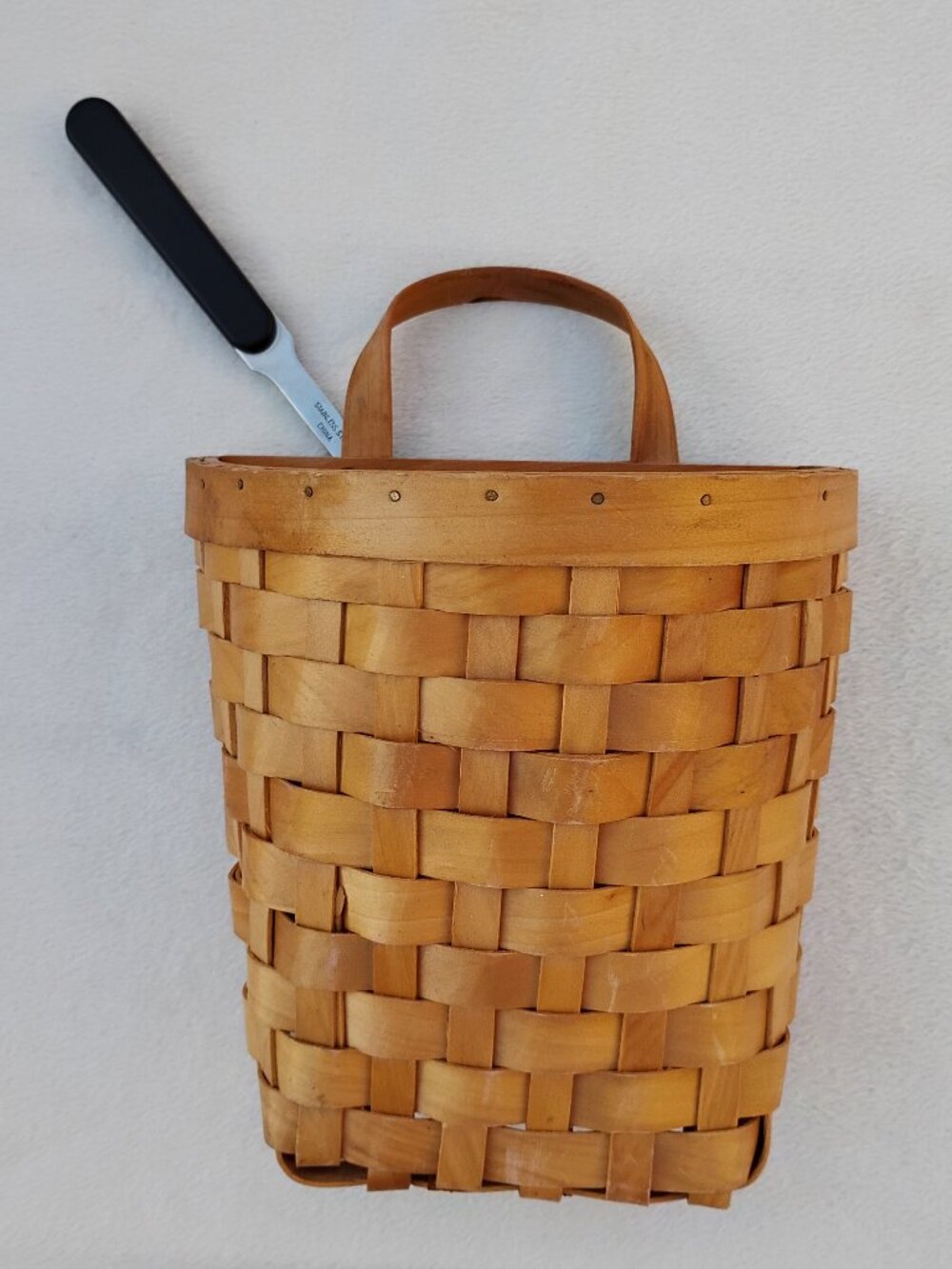 Cabincore Mail Basket & Letter Opener Lot Wall Hanging Holder Kitchen Organizer